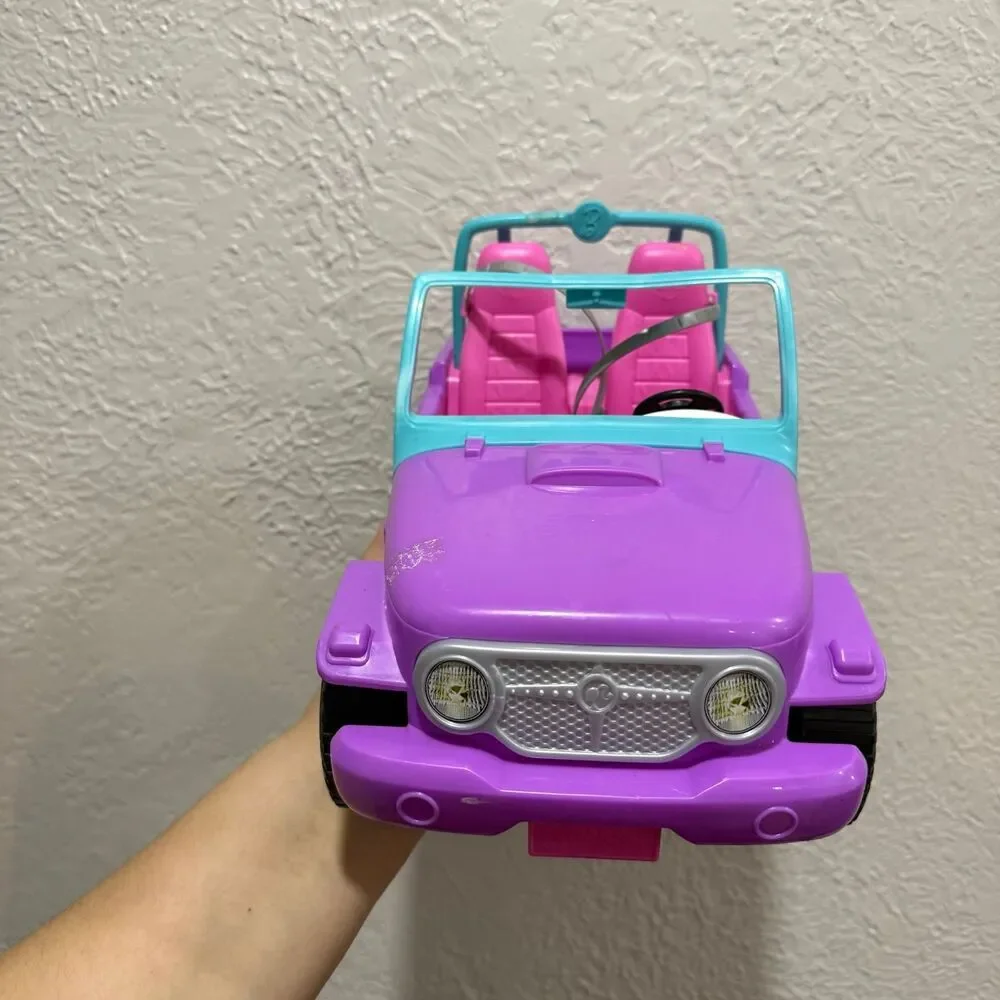 Barbie Jeep 2019 Purple Pink Blue Two Door Vehicle Off Road Doll Car Mattel